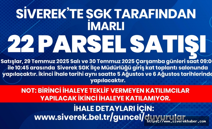 Siverek Belediyesi'ne Ait 22 Taşınmaz İcra Yoluyla Satışa Çıkıyor