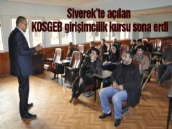 Siverek'te açılan KOSGEB girişimcilik kursu sona erdi