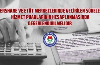 Eğitim-Bir-Sen’den Hizmet Puanı Açıklaması