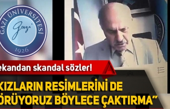 Dekan, kameranın açık olduğunu unuttu: Kızların resimlerini de görüyoruz