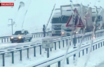 Şanlıurfa-Siverek karayolunda ulaşıma kar engeli