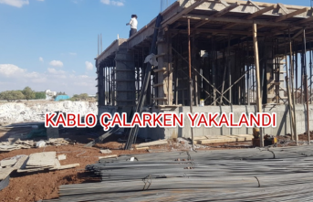 Siverek'de elektrik kablolarını çalan şahıs suçüstü yakalandı