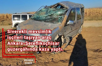 Siverekli İşçileri Taşıyan Araç Kaza Yaptı