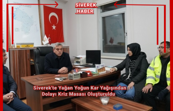 Siverek'te yağan yoğun kar yağışından dolayı kriz masası oluşturuldu