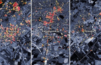 NASA, 3 bölgedeki deprem hasarını gösterdi