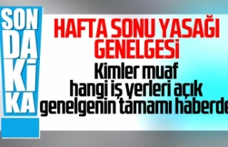 Hafta sonu sokağa çıkma kısıtlamasıyla ilgili...