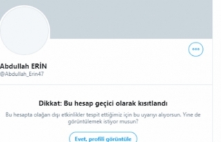 Twitter Abdullah Erin'in hesabını bir kez daha...