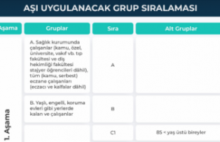 COVID-19 Aşısı Uygulanacak Öncelikli Meslek Grupları