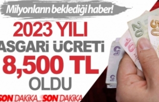 2023 yılı asgari ücreti belli oldu