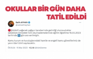 Şanlıurfa'da eğitime 1 gün daha ara verildi