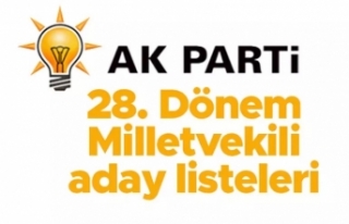 AK Parti'nin milletvekili aday listesi belli oldu