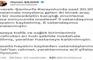 Vali Şıldak'tan kazayla ilgili açıklama