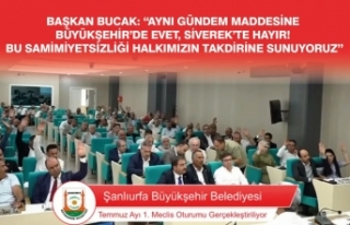 BAŞKAN BUCAK: “AYNI GÜNDEM MADDESİNE BÜYÜKŞEHİR’DE...