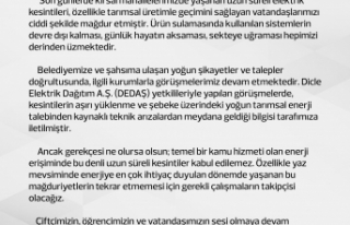 Başkan Bucak, "Elektrik kesintilerinin takipçisi...