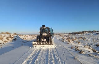 Siverek Belediyesi karla mücadele çalışmalarını...
