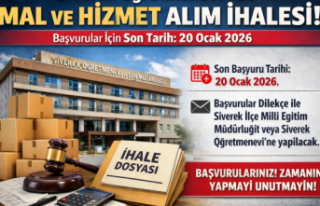 Siverek'te Mal ve Hizmet Alım İhalesi Yapılacak