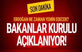 Erdoğan yemin ediyor! Bakanlar Kurulu pazartesi günü...