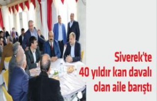 Siverek'te 40 yıldır kan davalı olan aile barıştı