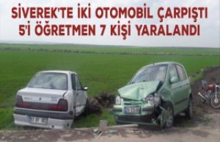 Siverek'te İki otomobil çarpıştı: 5i öğretmen...