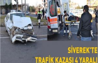 Siverek'te trafik kazası 4 Yaralı