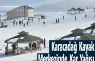 Karacadağ Kayak Merkezinde Kar Yağışı 