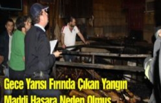 Gece Yarısı Fırında Çıkan Yangın Maddi Hasara...