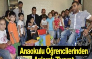 Anaokulu öğrencilerinden anlamlı ziyaret 