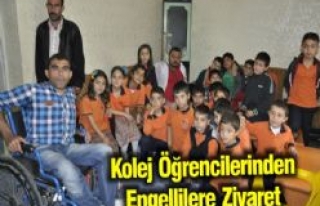 Kolej Öğrencilerinden Engellilere Ziyaret 