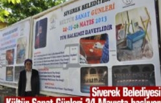 Siverek Belediyesi Kültür Sanat Günleri 24 Mayıs'ta...