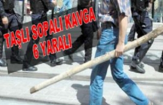 Taşlı Sopalı Kavga 6  Yaralı  