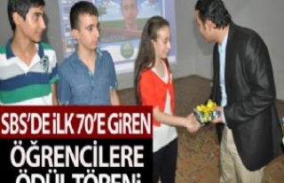 İlçe'de SBS'de İlk 70'e Girenlere Ödül...