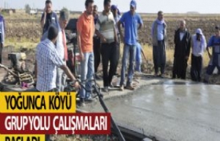 Yoğunca Köyü Grup Yolu Çalışmaları Başladı