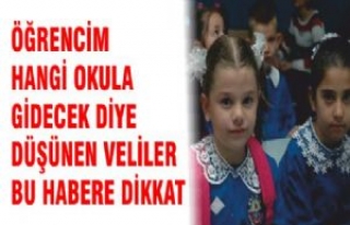 Öğrencim Hangi Okula Gidecek Diyen Veliler Bu Habere...