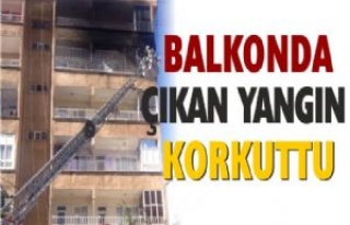 Balkonda Çıkan Yangın Korkuttu 