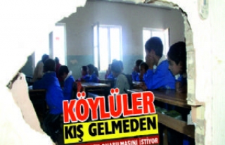 Köylüler Kış Gelmeden Okullarının Onarılmasını...