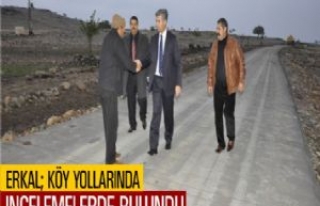 ERKAL KÖY YOLLARINDA İNCELEMELERDE BULUNDU