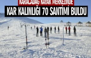 Karacadağ Kayak Merkezinde Kar Kalınlığı 70 Santimi...