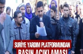 Suriye Yardım Platformundan Basın Açıklaması