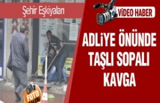 Adliye Önünde Taşlı Sopalı Kavga