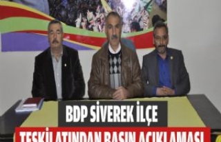 BDP Siverek İlçe Teşkilatından Basın Açıklaması