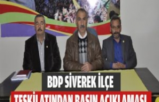 BDP Siverek İlçe Teşkilatından Basın Açıklaması