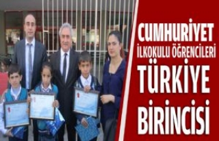 Cumhuriyet İlkokulu Öğrencileri Türkiye Birincisi