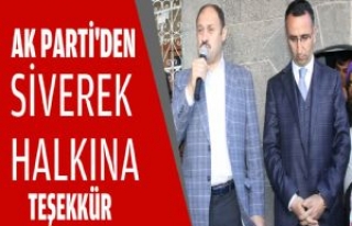 Ak Parti Teşkilatından Siverek Halkına Teşekkür...