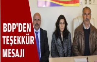 BDP'DEN TEŞEKKÜR MESAJI