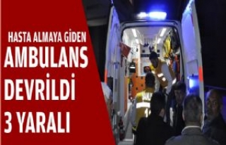 Hasta Almaya Giden Ambulans Devrildi 3 Yaralı