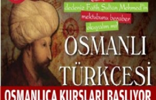 Osmanlıca Türkçesi Kurs Kayıtları Başladı
