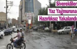 Yaz yağmuru kısada olsa Sivereklileri sevindirdi