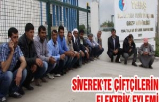 SİVEREK'TE ÇİFTÇİLERİN ELEKTRİK EYLEMİ