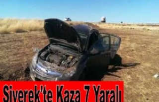 Siverek'te Otomobil Takla Attı 7 yaralı