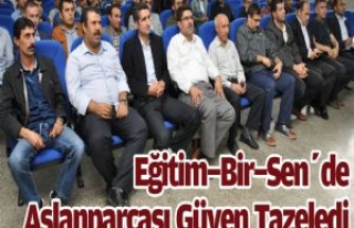 Eğitim-Bir-Sen'de Aslanparçası Güven Tazeledi